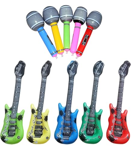 GuassLee Gonfiabile Rock Star Toy Set - Puntelli Gonfiabili Da 18 Pezzi - Foto 11