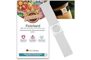 ‎DIASTICKER Diasticker® | Freestyle Libre 3 - Fixierband | Flexibel - Wasserfest - Starker Halt | Sensor-Schutz, Fixierung für Freestyle Libre Sensor | Halter: Weiß (Large: 35-45 cm, Weiß)