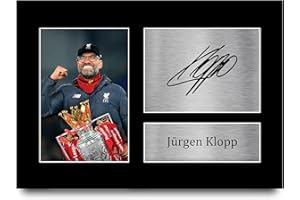 HWC Trading Jurgen Klopp Signed A4 Printed Autograph Liverpool Photo Display