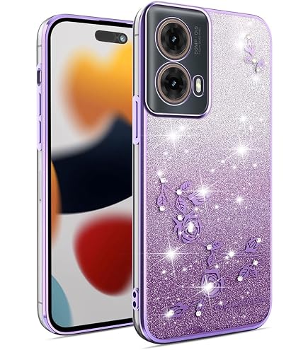JIUNINE Cover per Redmi Note 13 4G, Custodia Interno TPU Antiurto Portafoglio con Disegni di Farfalla [Carta Fessura] [Supporto Stand] Cover Libro in PU Pelle per Redmi Note 13 4G, Oro rosa