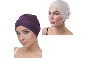 DERESINA HEADWEAR Deresina Modelo W Gorra Delantera de Algodón y Bambú para Pérdida de Cabello, Quimioterapia