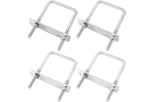 JMIATRY 4 perno en U con rosca M8, perno en U, 70 x 110 mm, para postes de vallas, fijación de tubos, remolque de coche