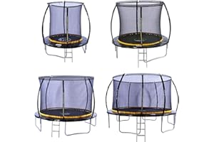 Kanga Trampoline Outdoor Round Inc Safety Enclosure Net, Ladder & Anchor Kit (2025 Curved Shape)