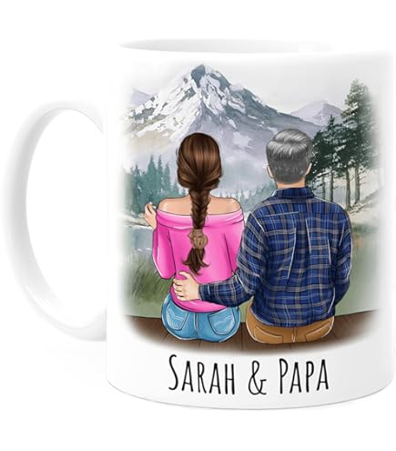 Cupdarling® Mug Maman Avec 1-3 Enfants Personnalisé - Les 2 Plus Belles Raisons D'Être Maman - Tasse Cadeau Mere Fille - Cadeau Fete Des Meres - Anniversaire Maman - 330 ML Céramique