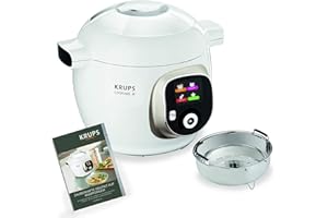 Krups Cook4Me+ Multikocher CZ7101 | inkl. Rezeptbuch | 6L Kapazität | Elektrischer Schnellkochtopf | 150 Vorprogrammierte Rez