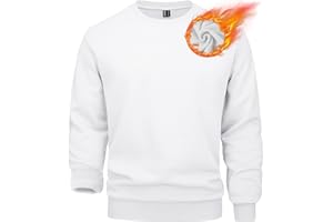 MAGCOMSEN Hommes Sweatshirts Classiques à col roulé Pull doublé en Polaire Pull d'hiver à Manches Longues sans Capuche