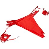 Folat - Line of Coloured Flags for Party Decoration - 10 Meters - Red