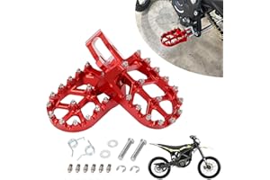 Runfarr Estriberas para Motocicleta, Kit Modificado de Repuesto de Pedal CNC Duradero para Sur-Ron Surron Ultra Bee, Bicicleta de Cross eléctrica, Color Rojo