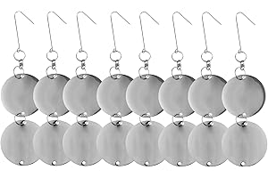 MAISON & WHITE Bird Repellent Discs | Reflective Bird Decoy for Gardens | Pigeon Deterrent Modern Scarecrows | Stainless Steel Hanging Repeller Discs | M&W