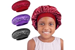 LADES Kids Satin Bonnets - Childs Bonnet Hair Kids Shower Caps Kids Curly Hair for Kids Childs Girls