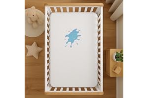 Lakhmaali Terry Cotton Crib Mattress Protector 50x85 cm – Soft Waterproof Next to Me Mattress Protector, Breathable and Noiseless Fitted Sheet Cover for Baby Bedside Cribs