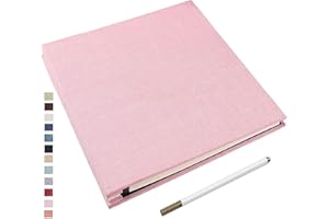 Yopih Selbstklebende 10x15 Fotoalbum Einkleben und zum Selbstgestalten Groß leinen Photoalbum mit 40 weißen Seiten, Hochzeit Jahrestag Geburtstag Geschenke, mit einem Kugelschreiber, 33x32cm