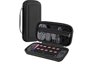 TIXEXO Torba kompatybilna z konsolą Nintendo Switch 2 (2025), twarda torba transportowa z 10 kieszeniami na gry, torba do przechowywania kontrolerów Switch 2 JoyCon i akcesoriów, czarna