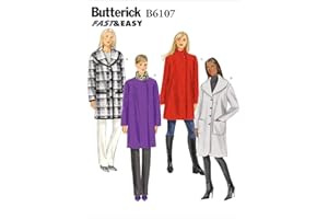 Butterick Patterns 6107 ZZ - Cartamodello per Cappotto da Donna, Taglie L (48-50), XL (52-54), XXL (56-58)
