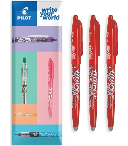 Pilot BLRT-FR7 Frixion Clicker Lot de 6 stylos rollers à pointe fine