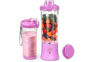 DoubleCare Przenośny blender do smoothie, elektryczna sokowirówka 4000 mAh, silnik 270 W, nie zawiera BPA i wodoodporność IP67, blender USB Fresh Juice Blender z 2 trybami mieszania w podróży, na