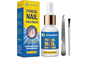 CHARMPOO Natural Antifungal Nail Treatment - Potent Fungi Toe Nail Fungal Treatment for Men, Women with File and Brush for Maximum Convenience - 1Fl Oz/ 30ml