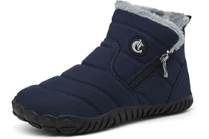 SMajong Mujer Botas de Nieve Botines Invierno Calentitas Fur Forradas Botín Hombre Impermeables Zapatos Planas Antideslizante Boots de Tobillo Aire Libre.