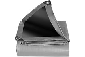 LIFERUN Abdeckplane mit Ösen 3x4m, 280 g/m²PE Wasserdicht Gewebeplane Reißfest UV-Beständig Wetterfest, Abdeckplane Gartenmöbel Winterfest, Schutzplane universal für LKW, Pool, Holz, Auto, Boot, Schwarz