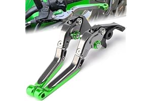 QJY-MOTOR PART-STORE Z750 Regolabile Moto Leve Freno e Frizione Set per Z750 Z 750 2007 2008 2009 2010 2011 2012 2013-Titanio+Titanio+Verde+Verde