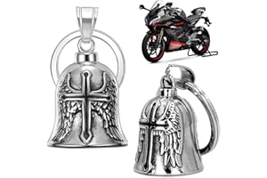 SZSMW Paquete de 2 Campana Guardian Moto - Suerte Campanas Riding - Guardian Bell para Motocicleta - se Puede Usar en Motocicletas,Bicicletas,AutomóViles O como su Propio Llavero,Estilo Punk