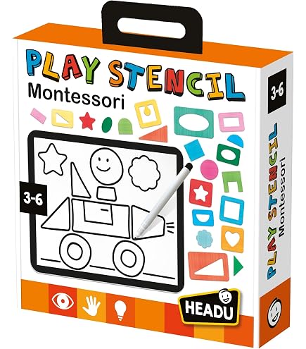 Set Di 6 Stencil A Tema Marino Baker Ross Per Bambini - Plastica Lavabile, Ideale Per Attivit&agrave; Creative