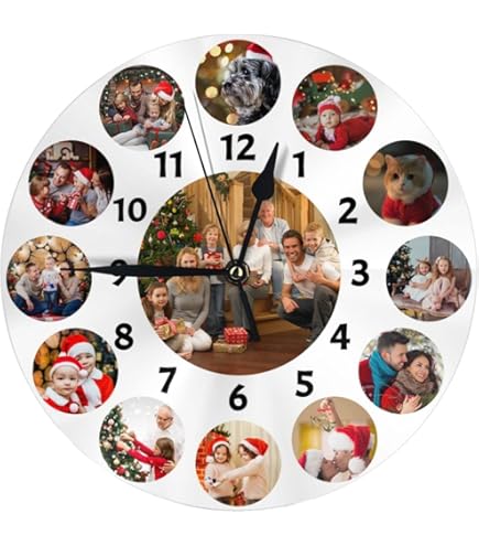 Clayre & Eef Orologio da parete 34 cm Marrone Rosa MDF