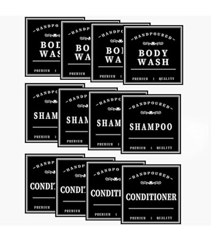 30 Etichette Impermeabili Per Bottiglie - Adesivi Rimovibili Per Shampoo, Balsamo, Bagnoschiuma - Foto 10