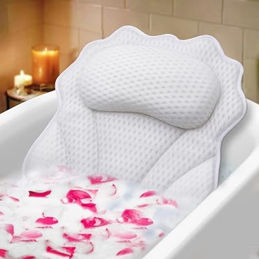 Coussin De Baignoire Ergonomique Avec Ventouses - Soutien Nuque Et Épaules Noir