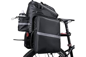 BAIGIO Borsa Bici Posteriore, Portapacchi per Bicicletta, Bagagli per Bicicletta Impermeabili Grande capacità Estensibile 11L-30L per Ciclismo, Viaggi, Quotidiani e Outdoor con Copertura Anti-Pioggia
