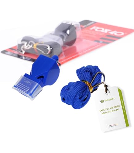 Sifflet Fox 40 Fuziun CMG - 118 DB, Portée 1 Km - Cordon Détachable - Orange - Pour Arbitres, Sécurité, Survie
