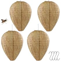 Leurre Nid De Guêpes - 4 Pièges Suspendus Imitation Ruche - Répulsif Naturel Pour Jardin Et Terrasse