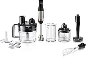 ‎BOSCH Bosch Hausgeräte Ergomaster Serie 6 Blender Ręczny MSM6M673, Czarny/Przezroczysty, 1000W