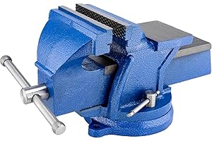 HYCHIKA BETTER TOOLS FOR BETTER LIFE HYCHIKA Morsa da Banco 152 mm 6 Inch, 360° Girevole, Morsa da Tavolo per La Lavorazione Del Legno e Dei Metalli Foratura