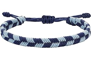 JENDEAR SHINE Bracelet en Corde Tressée Pour Homme, à Carreaux Tressés à la Main Réglable, Cadeau Pour Homme.