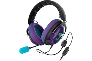 Teufel ZOLA Gaming Kopfhörer mit 7.1 USB-Soundkarte, DTS Headphone:X® 2.0 Surround Sound,Einstellbarer Mikrofonarm mit HD-Kondensator-Mikrofon, PC, Bequeme Passform - Schwarz Violett