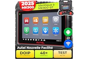 Autel MaxiCOM MK900 Scanner: 2024 Nouvelle Ver. de MX808S, MK808BT Pro w/ 40+ Services, 3000+ Tests Actifs, Diagnostic Tous Tystèmes, FCA Autoauth & SGW, No-IP Limité Ver. de MaxiCheck MX808S, MX900