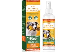Boxmom Anti-Chew Bitter for Dog Behavior Training Aid Spray, Natural Ingredients, Protect Furniture Shoes Belongings, Stop Chewing, Licking, Biting for Dog Deterrent Spray - Customized Formula