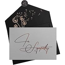 Edition Seidel Biglietto di condoglianze, con busta, in carta kraft, biglietto di condoglianze, in deepest Sympathy, ad acquerello, con partecipazione alla compassione (T1118 SW023