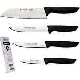 Arcos Professional Kitchen Knives Set | Professional Kitchen Knives | Stainless Steel Knives Black Handle | Kitchen Utensils