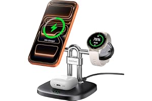Laddare för Garmin Watch, 3 in 1 Magnetisk Trådlös Laddare för iPhone
