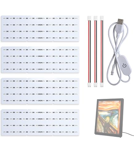 Produktbild von 10er-Set CMYK LED Backlight Board Für Bambu Lab – Lithophane-Beleuchtung, USB-C, DIY Für X1, P1, A1 – Makerworld Zubehör