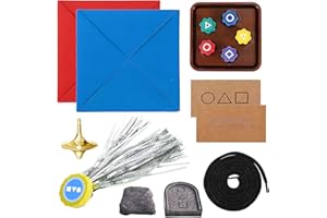 JIEBAO Gonggi Korean Game Set, Gonggi Koreanisches Spiel, Beispielsweise Jebi Chagi und DDAKJI, Traditionelles Koreanisches Spiel Set, Hand-Auge-Koordinationstrainingsspielzeug Für Kinder Und Erwachsene (A)