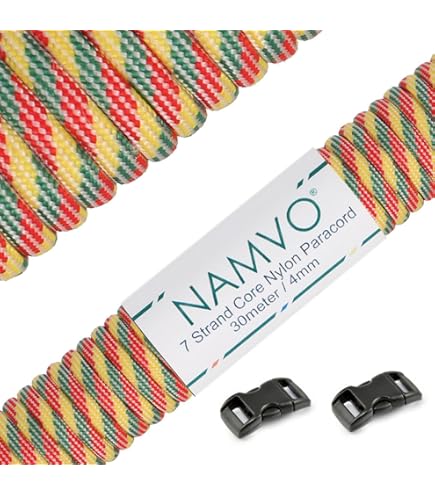 Namvo 550 Paracord - 100ft Mil Spec Type III Fallschirmschnur Mit 9 Innensträngen