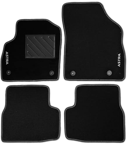 Tappetini Auto In Gomma Per Opel Astra K Hatchback E Sports Tourer (2015-2022) - Neri, 4 Pezzi, Antiscivolo, Impermeabili, Facili Da Pulire