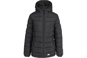 Trespass Women's Padded Parka Jacket Casual with 2 Zip Pockets Elegant, Mid-Thigh Length, Black, XXS