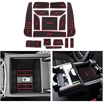 Tappetini Antiscivolo Per MG HS/EHS 2018-2024 - In Gomma PVC Rosso - Per Console, Portiere E Vanità - Foto 11