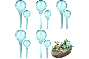LOCOLO 10-Piece Plant Watering Globes 2 Sizes Self Watering Globes PVC Plastic Plant Watering Bulbs for Outdoor Indoor House Potted Plants Watering Bulb, Easy and Effective (teal)