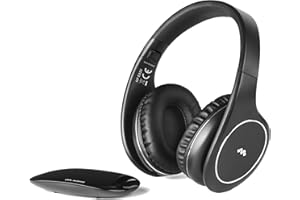 Meliconi HP Easy Kopfhörer für kabelloses Fernsehen, Schwarz