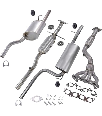 BESTPRICE Auspuff Schalldämpfer Set Für VW Passat & CC - Mittelschalldämpfer Mit Bügelschellen